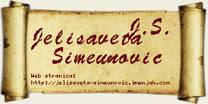 Jelisaveta Simeunović vizit kartica